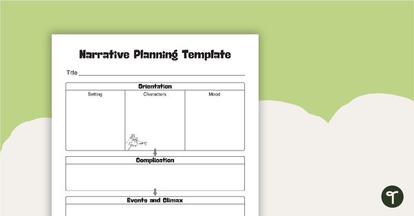 Narrative Writing Planning Template teaching resource