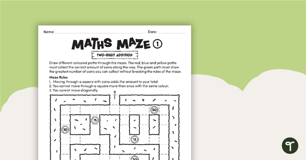 Go to Maths Mazes (Two-digit Addition) teaching resource