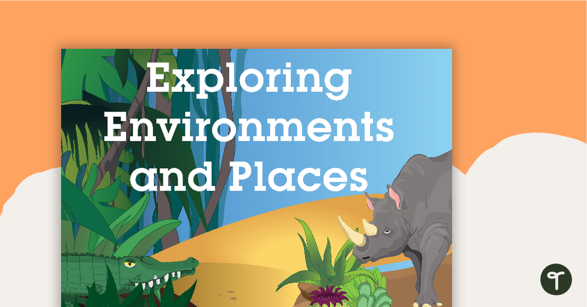 Exploring Environments and Places - Geography Word Wall Vocabulary teaching resource