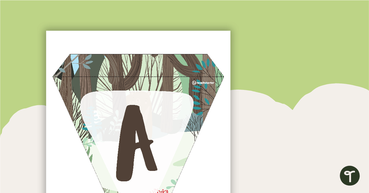 Preview image for Woodland Tales - Letters and Numbers Bunting - teaching resource