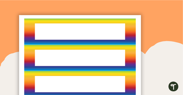 Rainbow - Tray Labels teaching resource