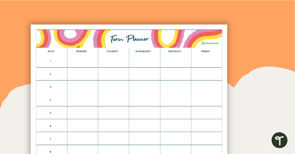 Inspire Printable Teacher Planner - 5, 6, 9, 10, and 11-Week Term Planners teaching resource