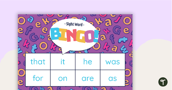 Sight Word BINGO (Fry Word List) teaching resource
