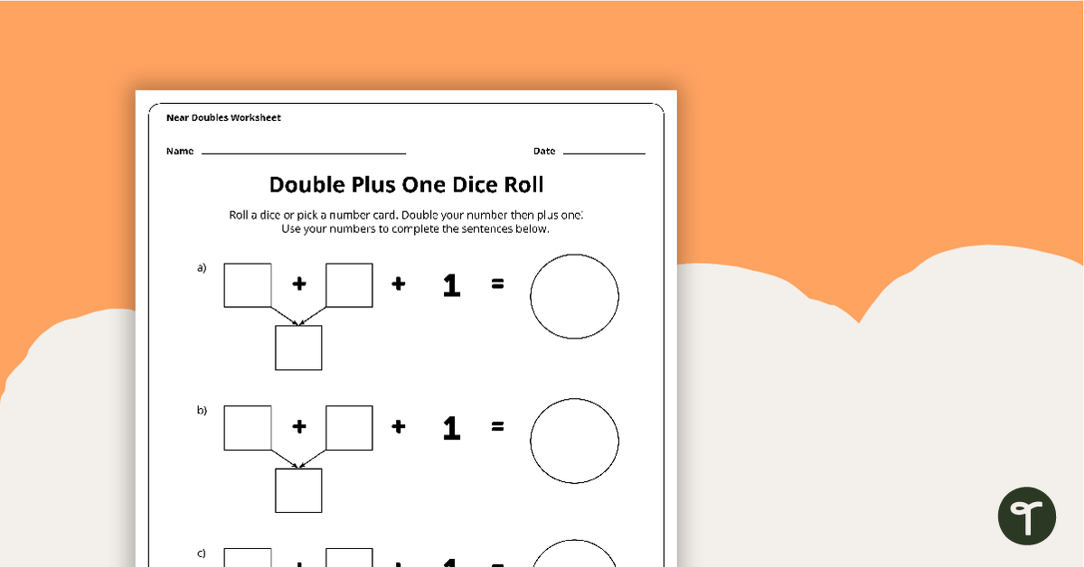 Preview image for Double Plus One - Dice Roll Worksheet - teaching resource