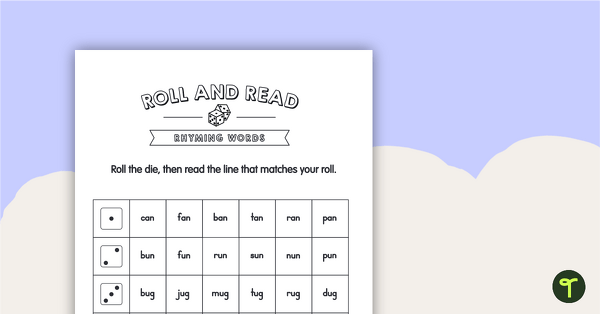 Go to Roll and Read – Rhyming Words teaching resource