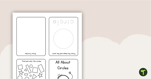 All About Circles Mini Booklet teaching resource