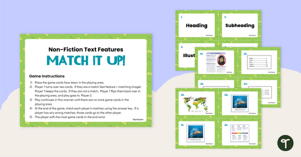 Preview image for Nonfiction Text Features: Match It Up! - teaching resource