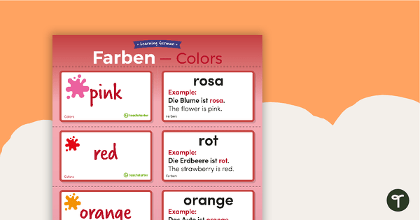 Colors – German Language Flashcards teaching resource