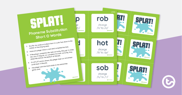 Preview image for SPLAT! Phoneme Substitution Game - Short O Words - teaching resource