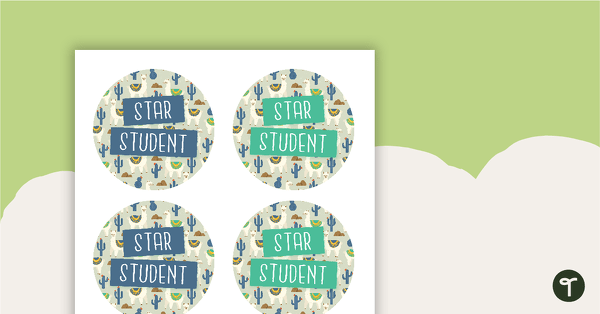 Go to Llama and Cactus - Star Student Badges teaching resource