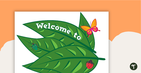 Minibeasts - Welcome Sign and Name Tags teaching resource