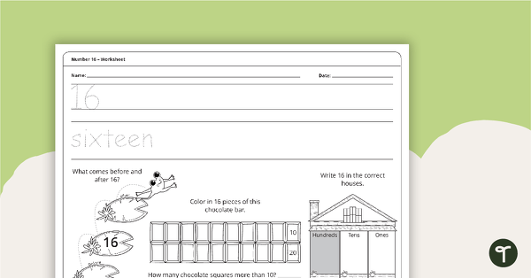 Preview image for Number 16 - Worksheet - teaching resource