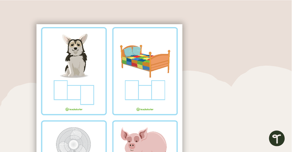 Preview image for CVC Letter Boxes Task Cards - teaching resource