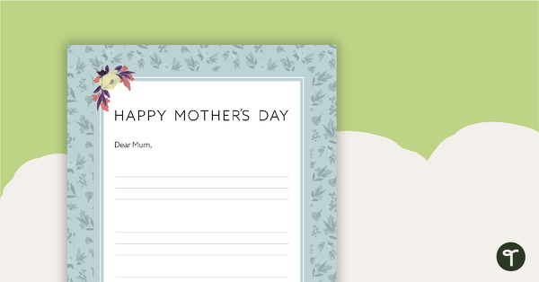 Go to Happy Mother's Day Letter Template teaching resource