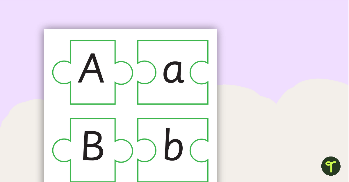 Alphabet Puzzles - Upper and Lowercase Letter Recognition teaching resource