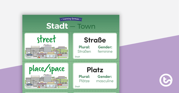 Preview image for Town – German Language Flaschcards - teaching resource