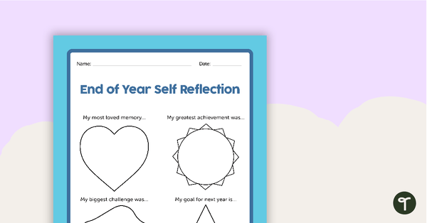 Go to End of Year Self Reflection Worksheet teaching resource