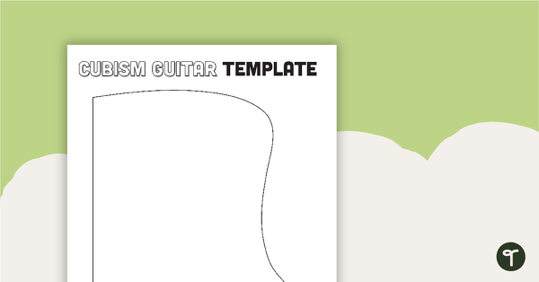 Preview image for Cubism Guitar – Template - teaching resource