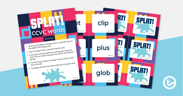 Preview image for SPLAT! CCVC Word Game - teaching resource