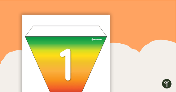 Rainbow - Letters and Number Bunting teaching resource