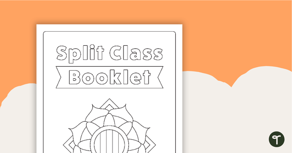 Split Class/Fast Finisher Booklet Front Cover - Mandalay Pattern 1 teaching resource