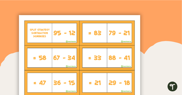 Go to Split Strategy Subtraction Dominoes teaching resource