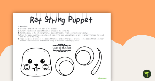 Go to Year of the Rat – String Puppet Craft Template teaching resource