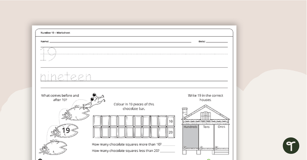 Preview image for Number 19 - Worksheet - teaching resource