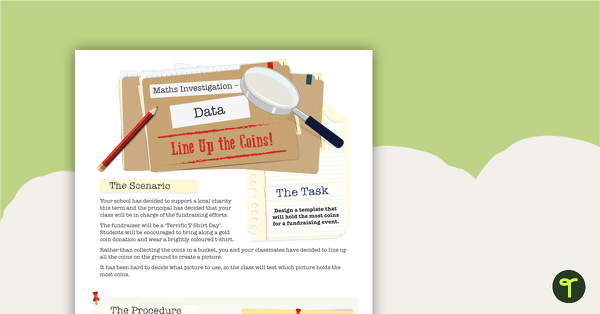 Preview image for Data Maths Investigation – Line Up the Coins - teaching resource