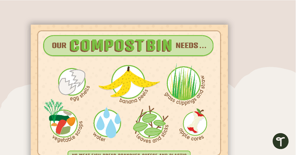 'Our Compost Bin Needs...' Poster teaching resource