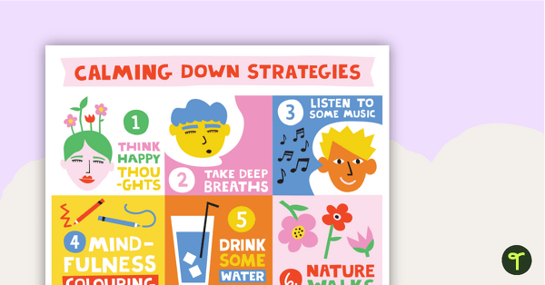 Image of Calming Down Strategies Classroom Poster