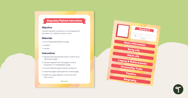Image of Biography Flipbook Template