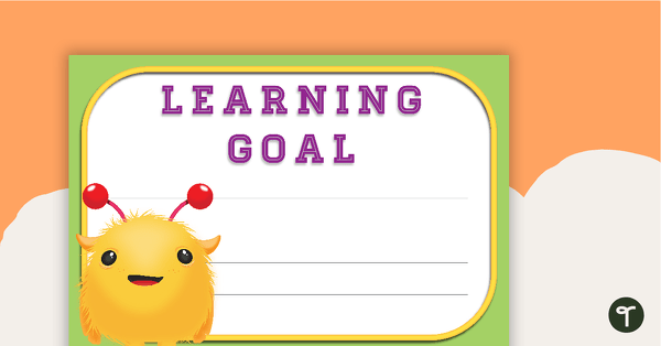 Learning Goal Poster (Individual) teaching resource