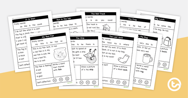 Preview image for Decodable Text Worksheets – Set 2 - teaching resource