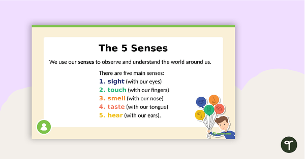 Exploring the 5 Senses PowerPoint teaching resource