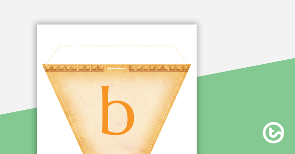 Ancient Rome - Letters and Number Bunting teaching resource