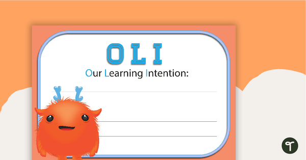 Go to Our Learning Intention (OLI) Poster teaching resource