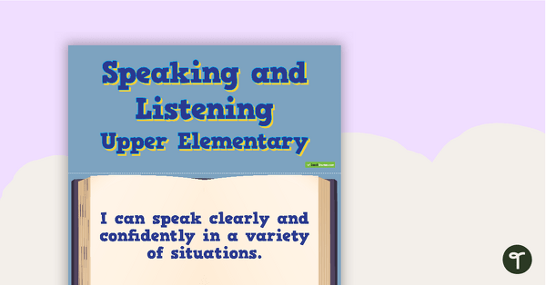 Preview image for 'I Can' Statements - Speaking and Listening (Upper Elementary) - teaching resource