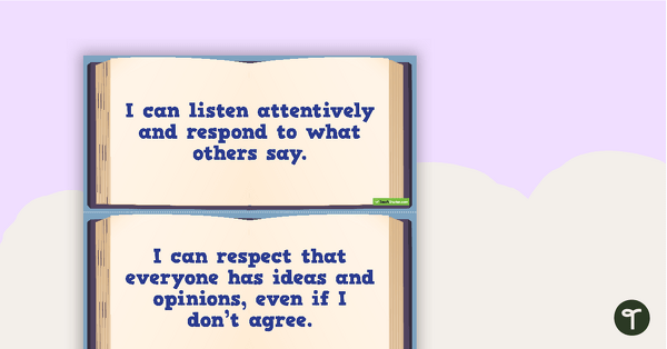 'I Can' Statements - Speaking and Listening (Upper Elementary) teaching resource