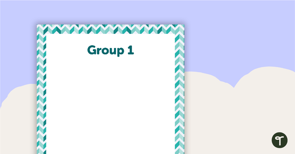 Go to Teal Chevron - Grouping Posters teaching resource