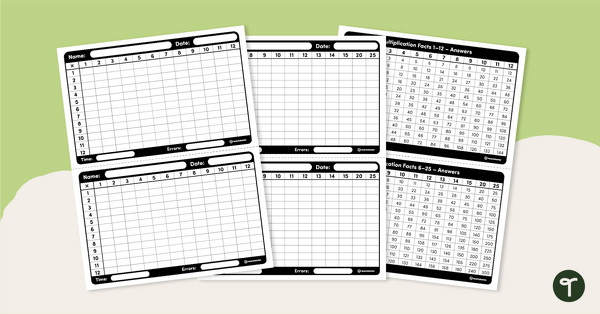 Preview image for Multiplication Grid – Worksheet - teaching resource