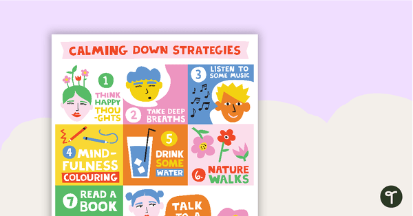 Image of Calming Down Strategies Classroom Poster