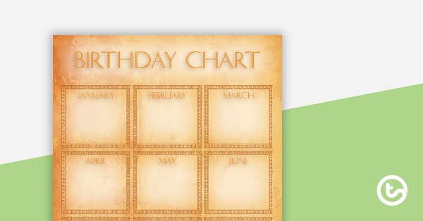 Go to Ancient Rome - Happy Birthday Chart teaching resource