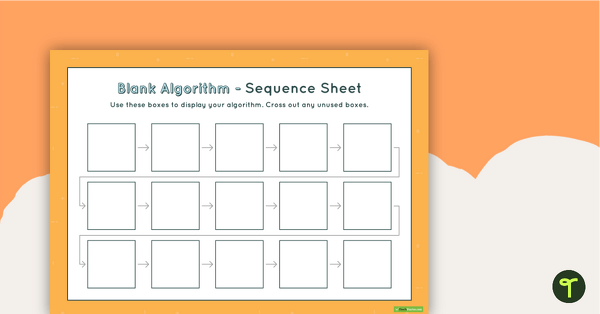 15-Step Algorithm Sequence Sheet - Middle Primary teaching resource