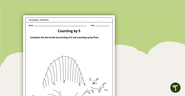 Go to Dot-to-Dot Drawing - Numbers by 5 - Dinosaur teaching resource