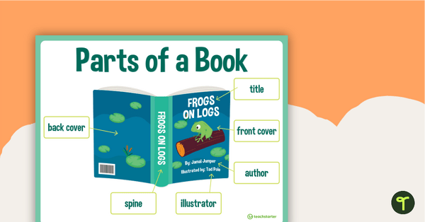 Parts of a Book Poster teaching resource