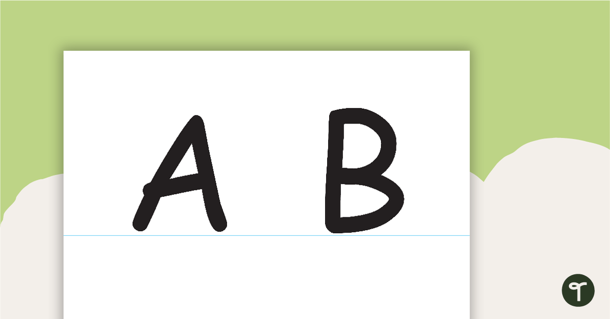 Large Handwriting Charts - Capital Letters teaching resource