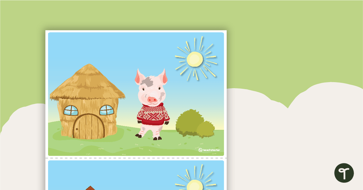 Three Little Pigs Sequencing Activity Cards teaching resource