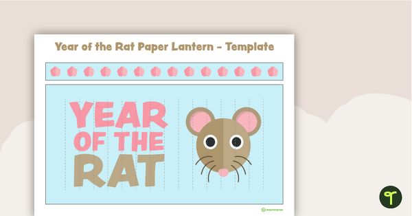 Year of the Rat - Paper Lantern Template teaching resource