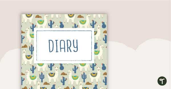 Llama and Cactus - Diary Cover teaching resource
